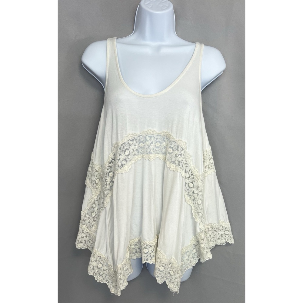 American Eagle Women's Top Sleeveless Sz Small Ivory